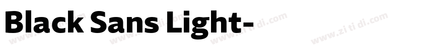 Black Sans Light字体转换